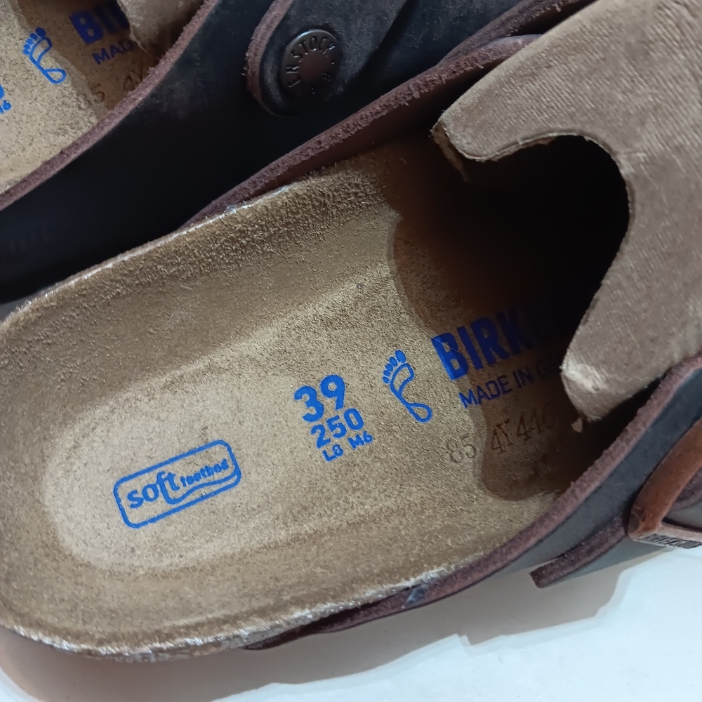 BIREKNSTOCK Boston Habana Oiled Leather Size 39 (US L8, M6) 0159711 Reg Fit Soft - Picture 4 of 9